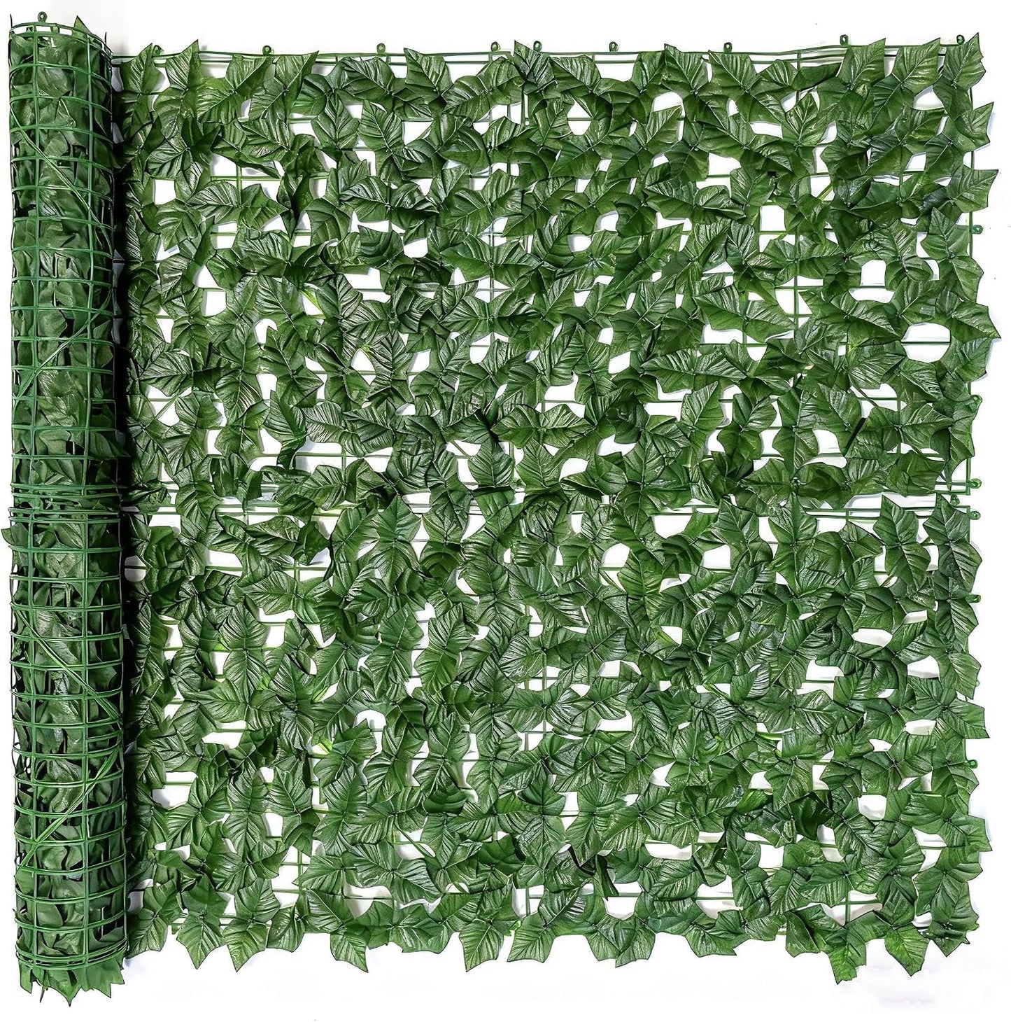 SKY-TOUCH 1x3m Garden Privacy Fence – Artificial Ivy Hedge Roll – Expandable Faux Greenery Screen – Outdoor Garden Decor （Lite Garden Fence）