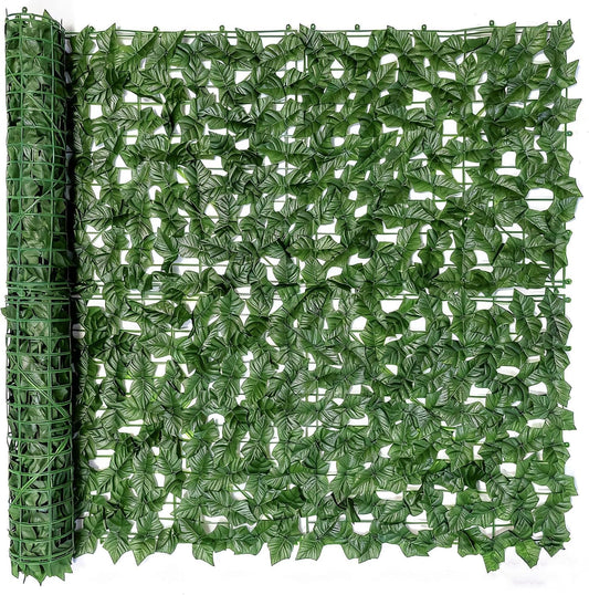 SKY-TOUCH 1x3m Garden Privacy Fence – Artificial Ivy Hedge Roll – Expandable Faux Greenery Screen – Outdoor Garden Decor （Lite Garden Fence）