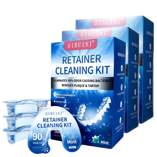 SKY-TOUCH 30PCS Retainer Cleaning Kit - Disposable 28ml x 10 Vials (3 Boxes) - Portable Braces & Denture Cleaner - Travel-Friendly, Easy to Use