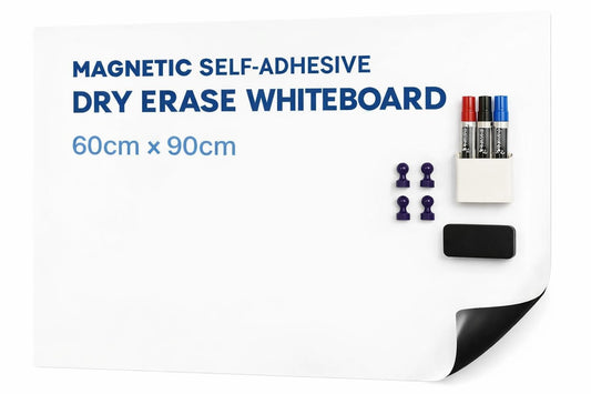 SKY-TOUCH Magnetic Whiteboard Paper, 60 x 90cm, DIY Self-Adhesive Dry Erase Board Sheets, Whiteboard Film Stick on Wall for Office, Home, School