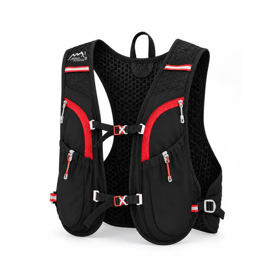 SKY-TOUCH 5L Hydration Vest Backpack for Men & Women, 250g Lightweight Breathable Running Pack, Compatible with 1L-2L Water Bladder, Adjustable Trail Cycling Hiking Bag, Black