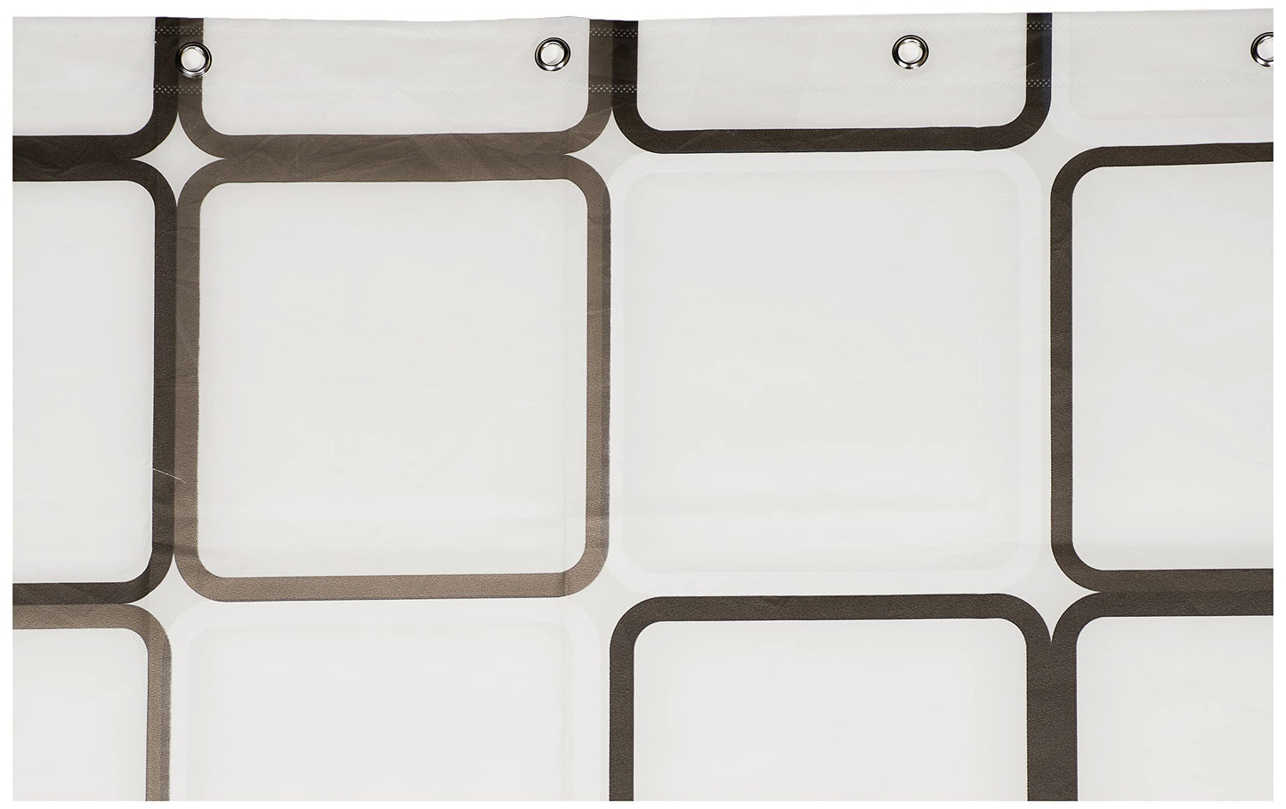 Square Printing Waterproof Shower Curtain 180 X 200 cm, White