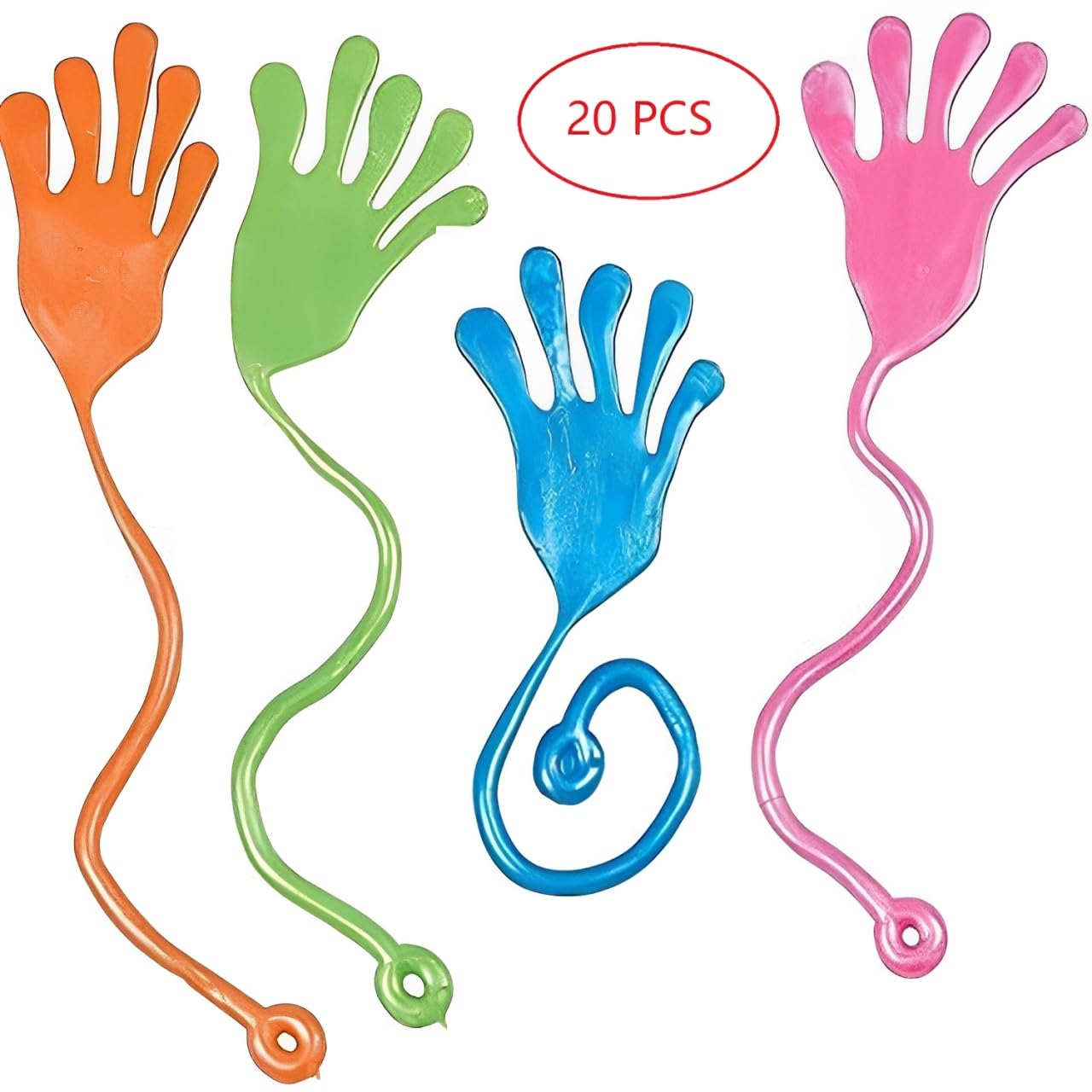 Tuko 20PCS Sticky Hands, Sticky Finger, Kids' Party Favor Sets， Fun Toys, Wacky Fun Stretchy Sticky Hands, Party Favors, Birthday Parties, Toys for Sensory Kids,20PCS