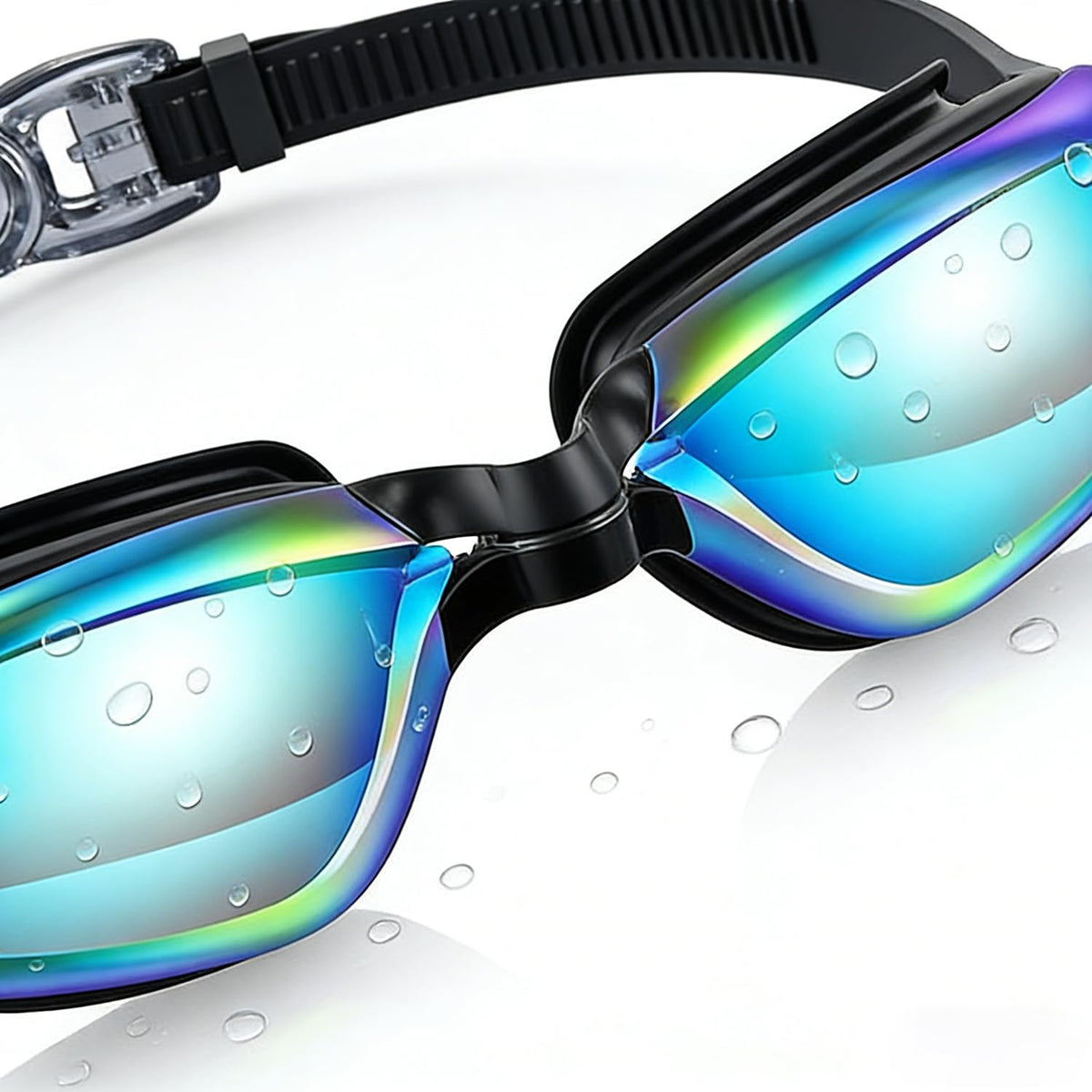 SKY-TOUCH Kid Swimming Goggles, UV Protection High-definition Lenses Anti-fog And Leak-proof With Quick-adjusting Straps Suitable for Children Teenagers Girls and Boys Gold Lenses