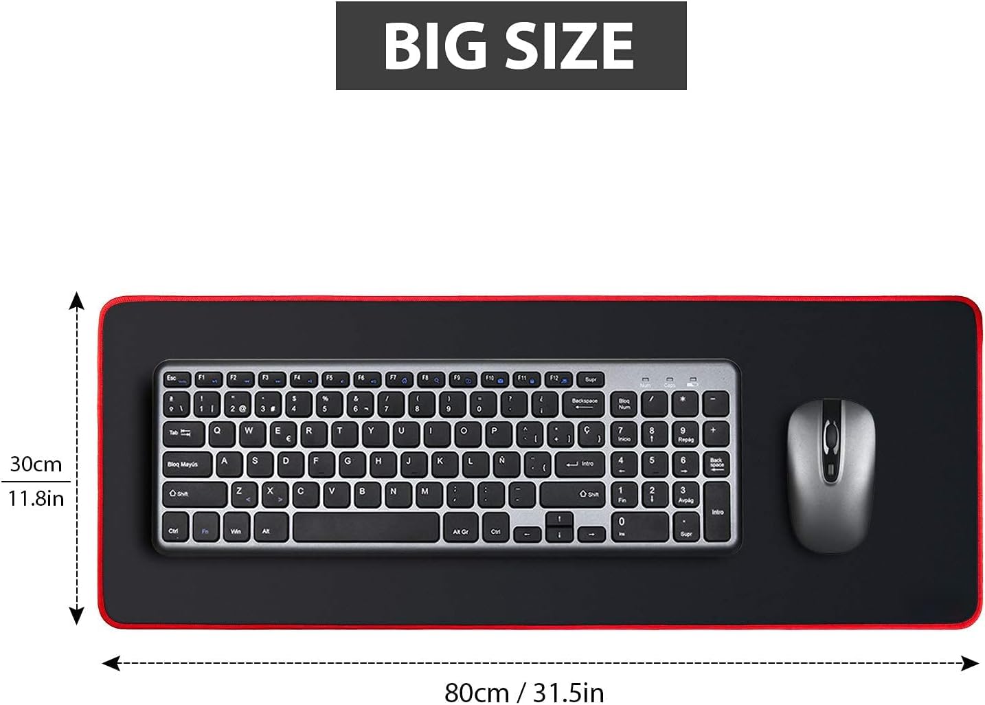 SKY-TOUCH Large Gaming Mouse Pad 80cm x 30cm, Desk Pad Extended Mat Non-Slip Desk Pad Rubber Mice Pads