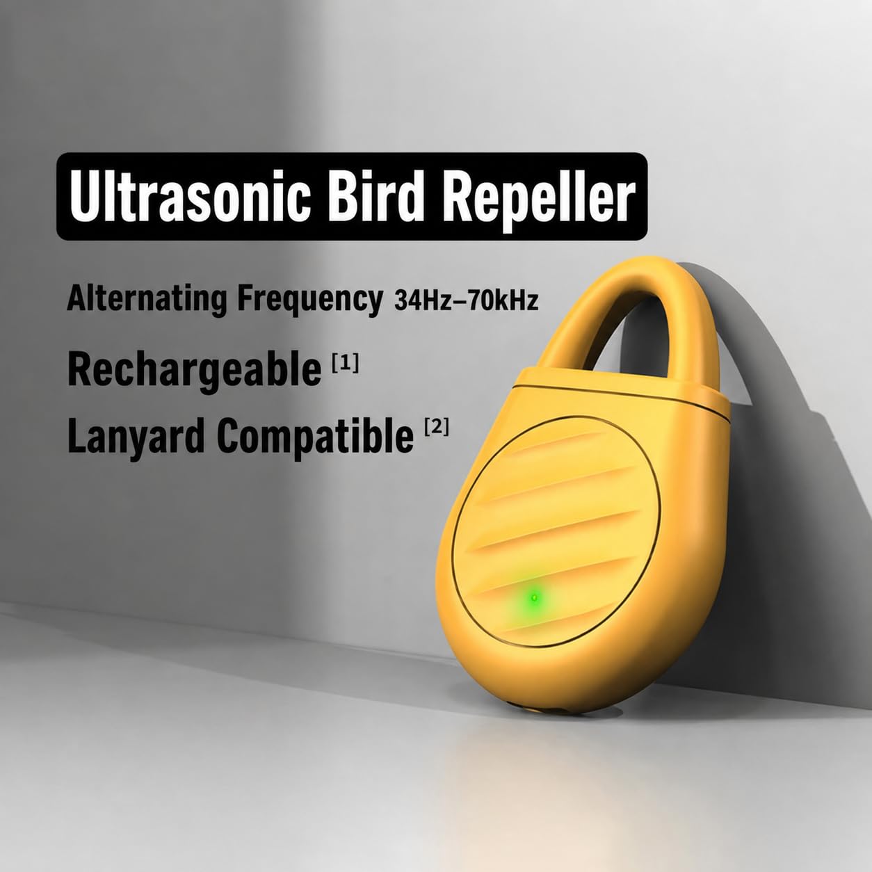 SKY-TOUCH 2PCS Ultrasonic Insect Repellent Electronic Insect Repellent Balcony Protection Repels Mosquitoes, Rodents, And Birds Suitable For Living Rooms, Garages And Offices, Yellow