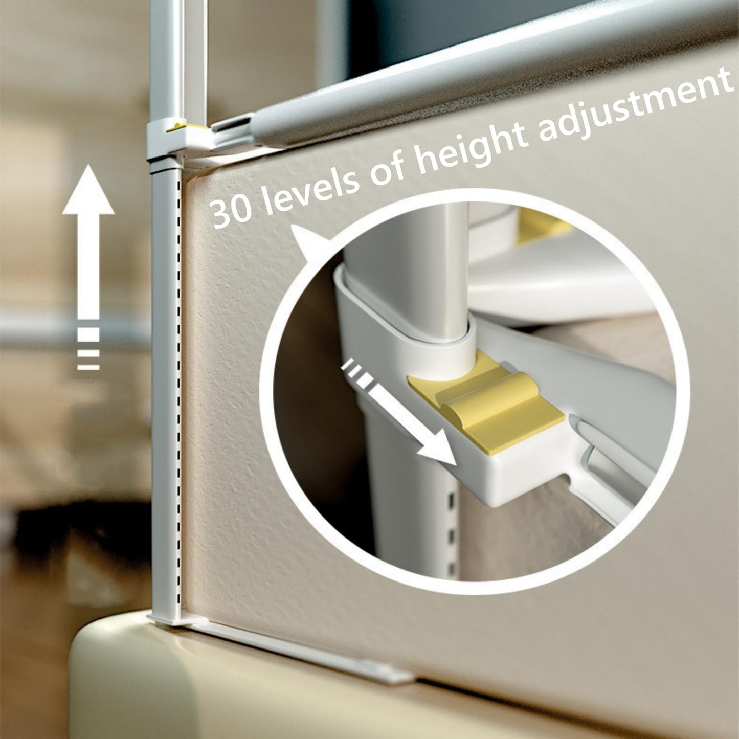 SKY-TOUCH Bed Rail for Toddlers, Baby Bed Rail Guard Infants Safety Bed Guardrail Adjustable Height, Upgraded seamless reinforced safety fence protector baby crib rail guardrail