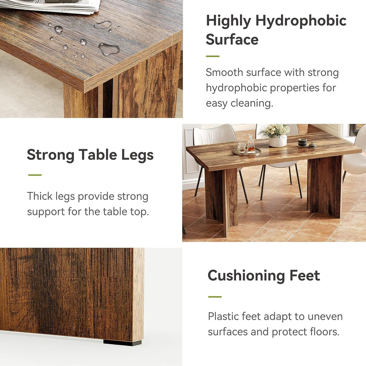 SKY-TOUCH 160 x 79 x 75 cm Conference/Office Desk – Suitable As a Home Office Writing Desk Or a Dual-purpose Workstation For Business Offices And Meetings Brown