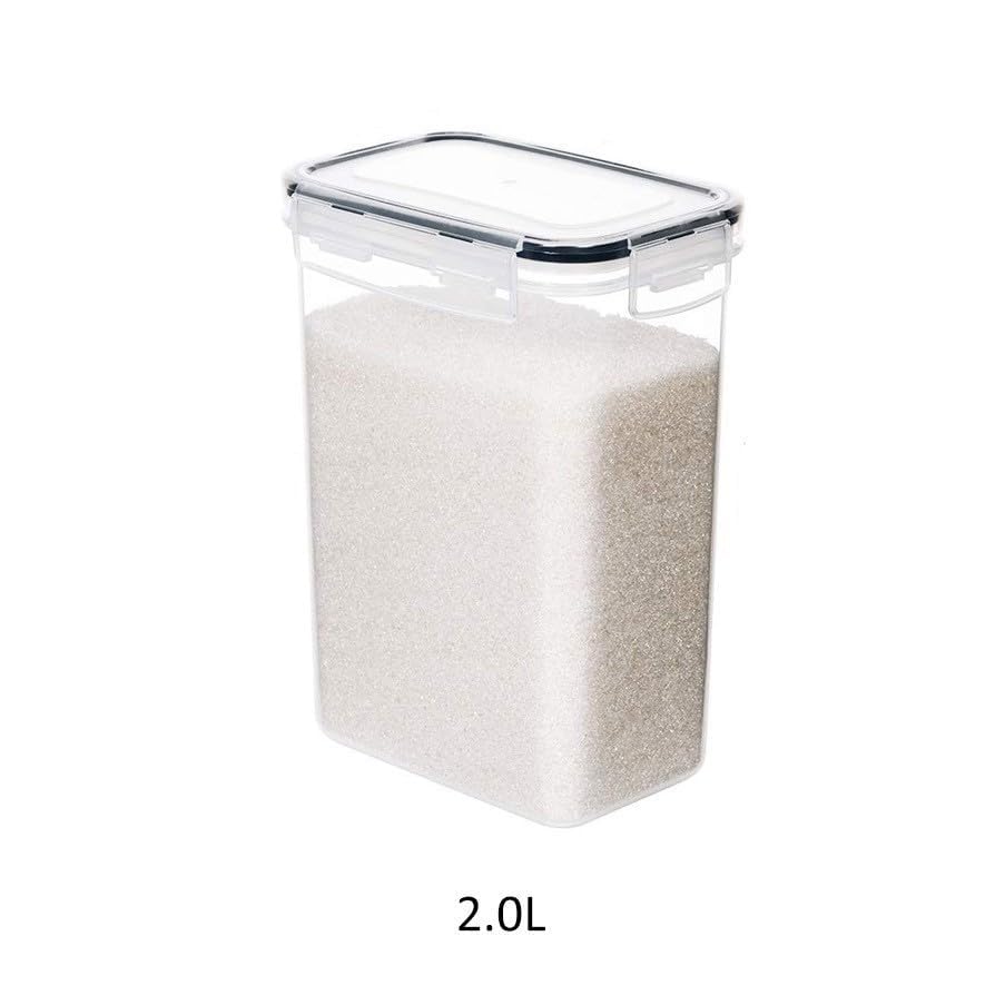 SKY-TOUCH 8 PACK Airtight Food Storage Containers Set, 4 SIZE BPA-Free Plastic Pantry Jars with Lids for Pasta, Spaghetti, Flour, Rice, Cereal & Grains Clear Kitchen Organizer Containers