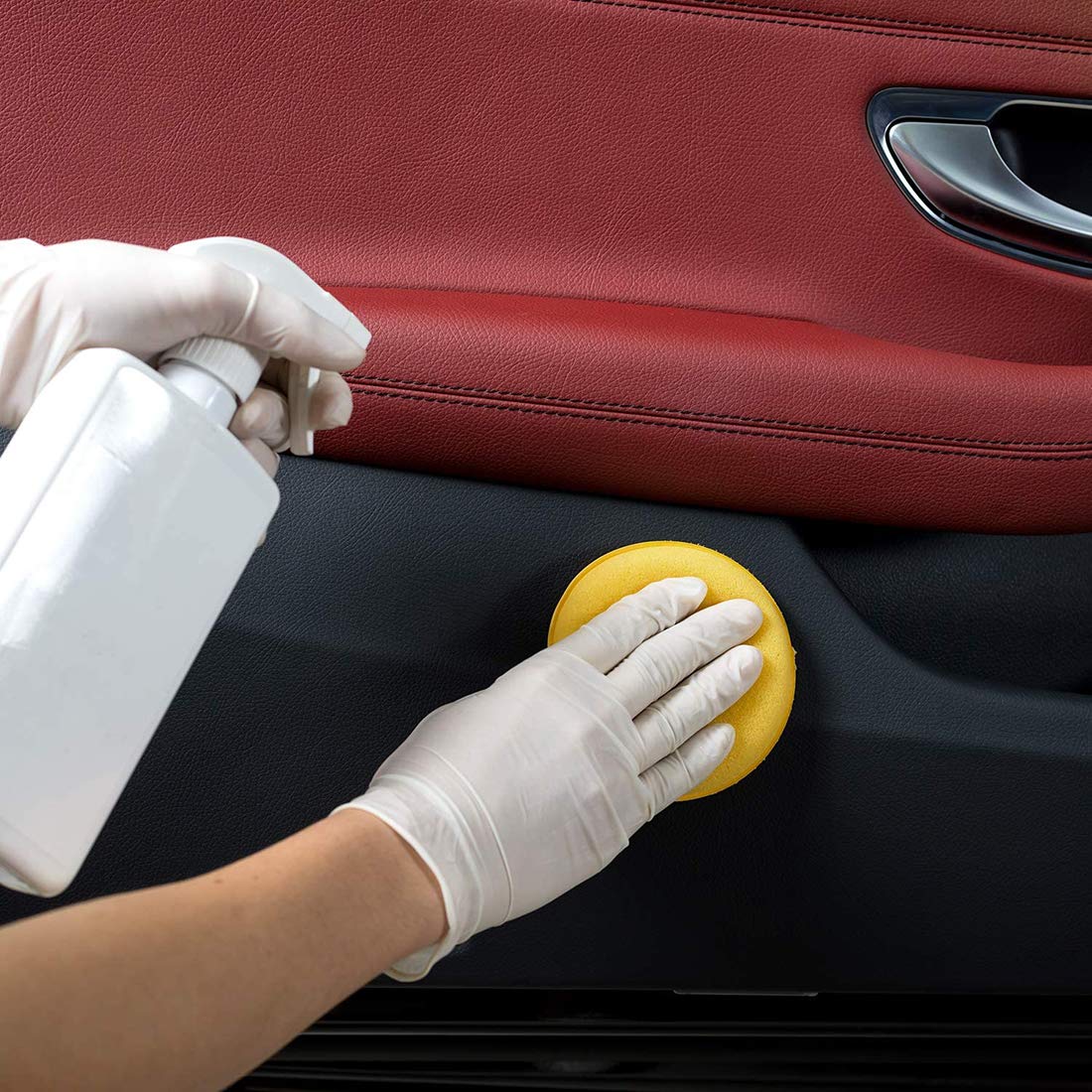 Zattcas Microfibre hand polishing sponge set of 6, 130x25 mm, wax applicator pad for waxes, polishes, paint cleaner, car polish, instead of polishing machine