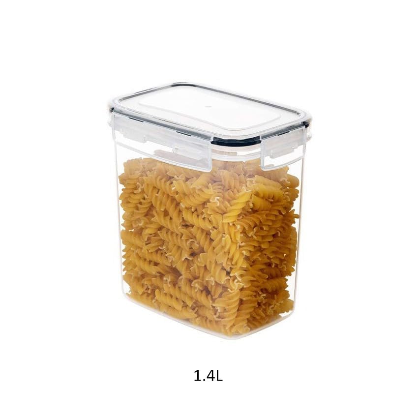 SKY-TOUCH 8 PACK Airtight Food Storage Containers Set, 4 SIZE BPA-Free Plastic Pantry Jars with Lids for Pasta, Spaghetti, Flour, Rice, Cereal & Grains Clear Kitchen Organizer Containers