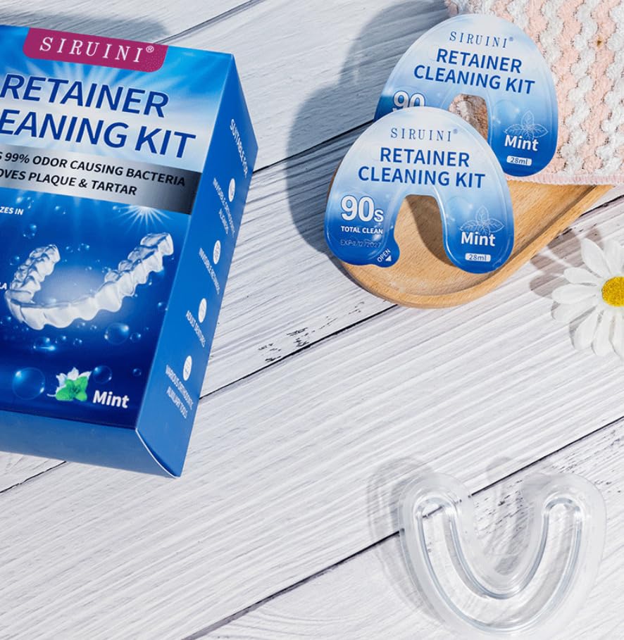 SKY-TOUCH 30PCS Retainer Cleaning Kit - Disposable 28ml x 10 Vials (3 Boxes) - Portable Braces & Denture Cleaner - Travel-Friendly, Easy to Use