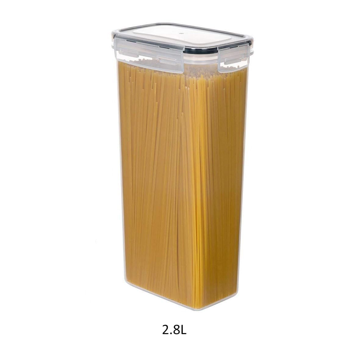 SKY-TOUCH 8 PACK Airtight Food Storage Containers Set, 4 SIZE BPA-Free Plastic Pantry Jars with Lids for Pasta, Spaghetti, Flour, Rice, Cereal & Grains Clear Kitchen Organizer Containers