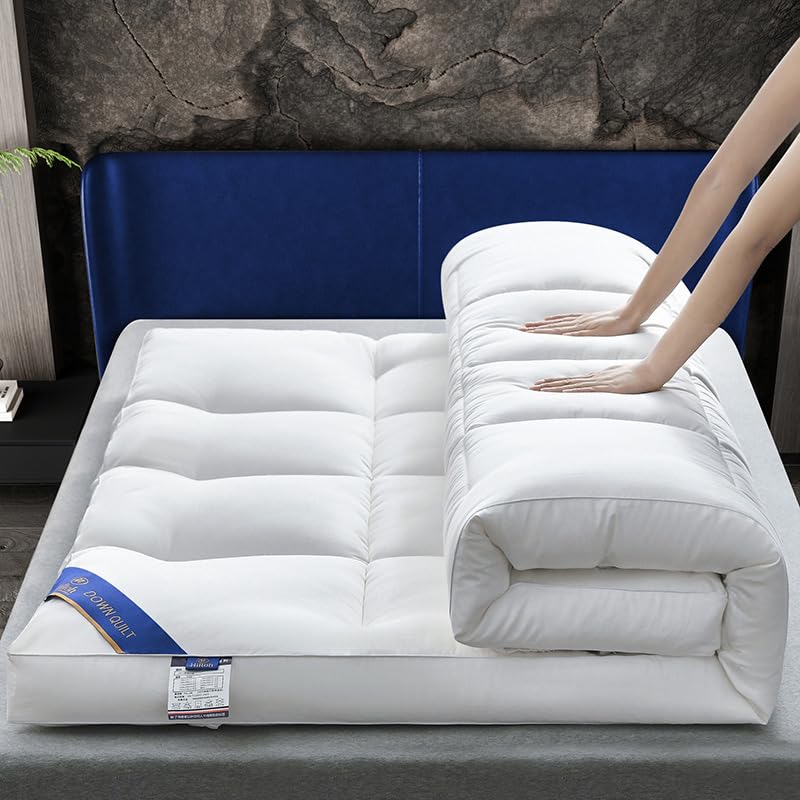 SKY-TOUCH Tatami Floor Mattress(150x200cm), Sleeping Pad Foldable Roll Up Dormitory Mattress Pad,7D Hollow Fiber Filled, For optimal use, must be paired with a Simmons mattress