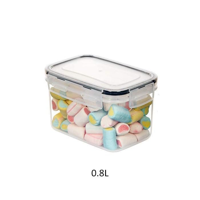 SKY-TOUCH 8 PACK Airtight Food Storage Containers Set, 4 SIZE BPA-Free Plastic Pantry Jars with Lids for Pasta, Spaghetti, Flour, Rice, Cereal & Grains Clear Kitchen Organizer Containers