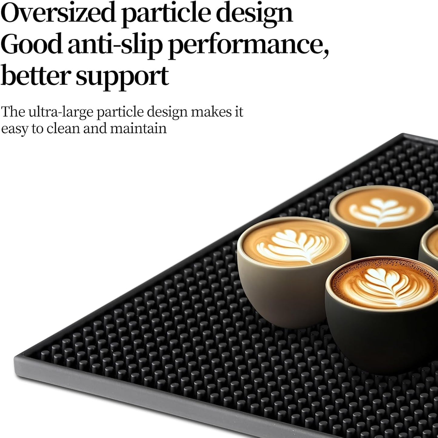 SKY-TOUCH Rubber Bar Mat, Placemats 45 x 30 x 1 cm, Thickened, Drainable, Non-slip, Made Of PVC, Waterproof and Drip-proof. Suitable for Restaurants, Homes, Cafes, and Other Venues